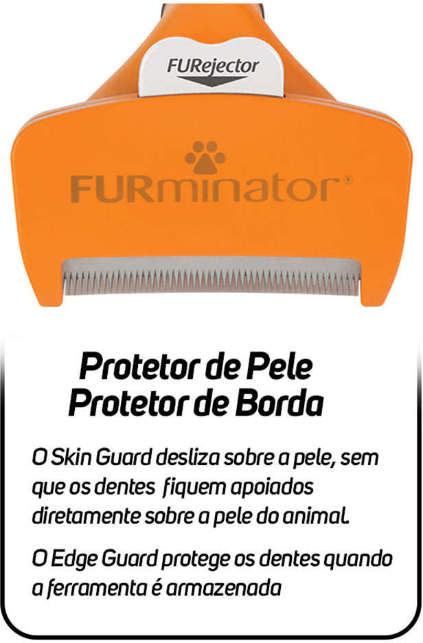 Escova Furminator New Cães Pelo Longo - Tam. M