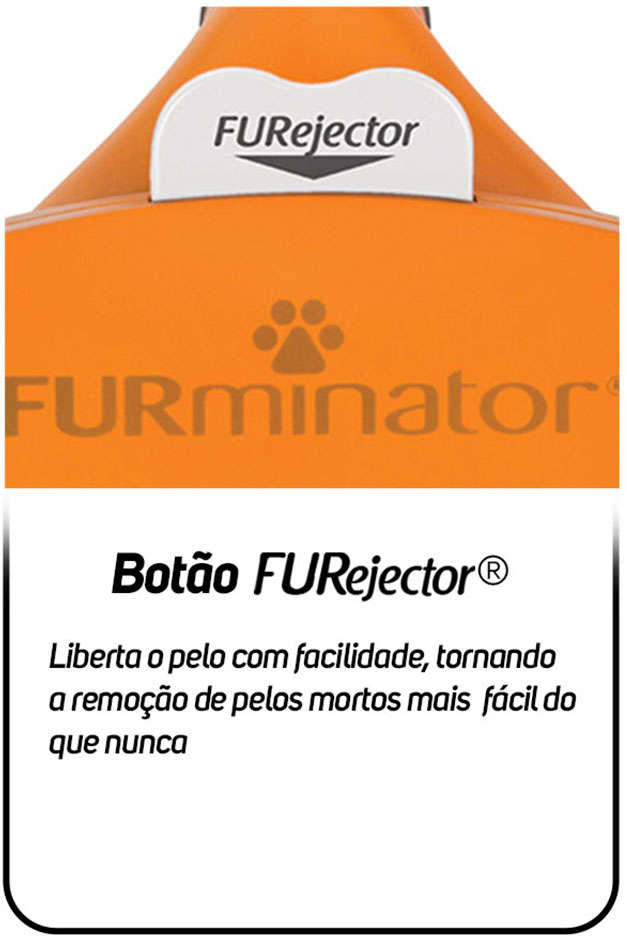Escova Furminator New Cães Pelo Curto - Tam. M