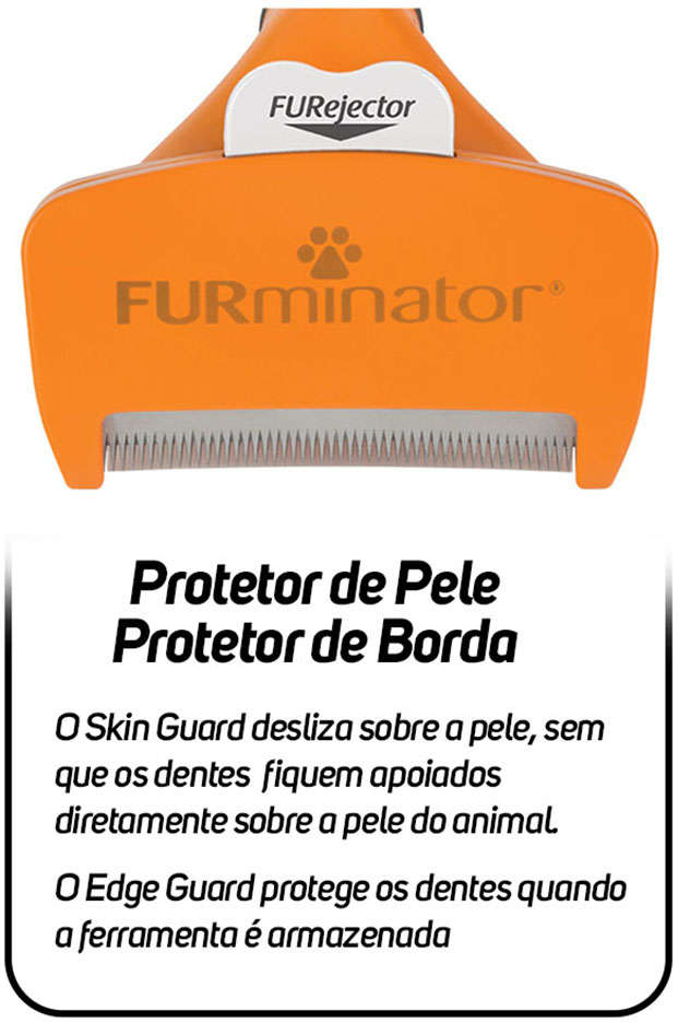 Escova Furminator New Cães Pelo Curto - Tam. M