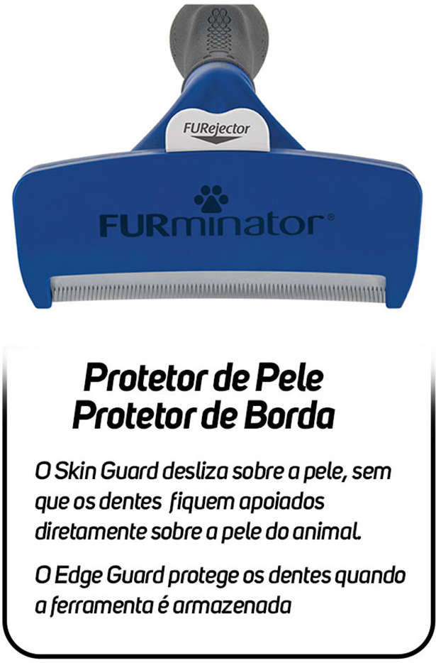 Escova Furminator New Cães Pelo Longo - Tam. G
