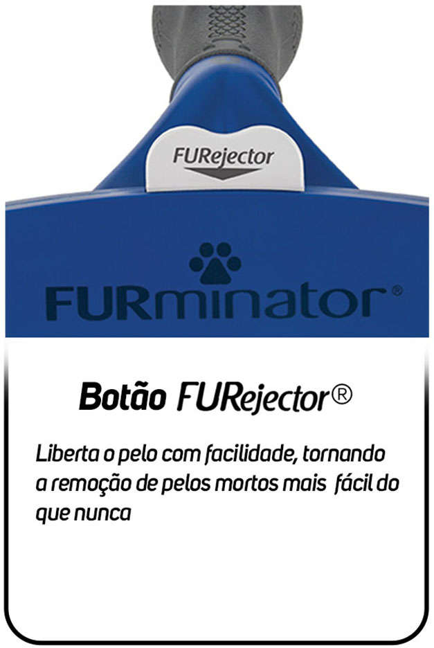 Escova Furminator New Cães Pelo Longo - Tam. G