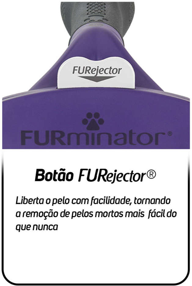 Escova Furminator New Gatos Pelo Curto - Tam. M/G