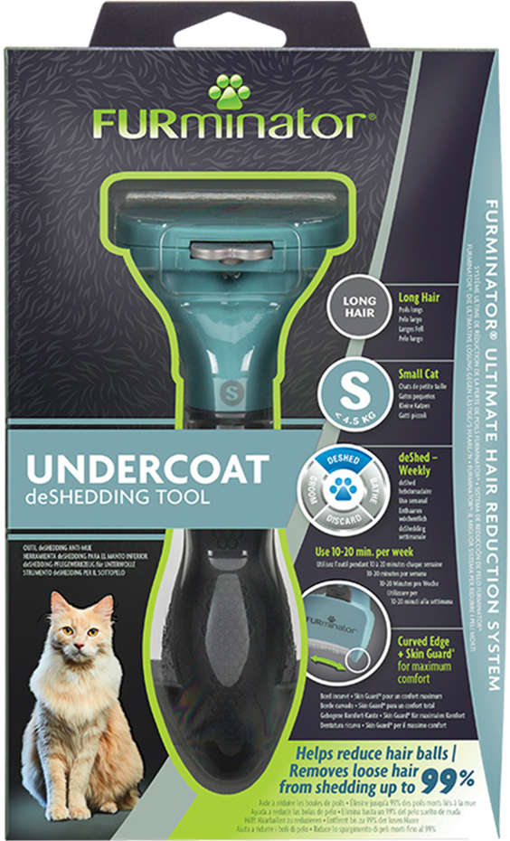 Escova Furminator New Gatos Pelo Longo - Tam. P