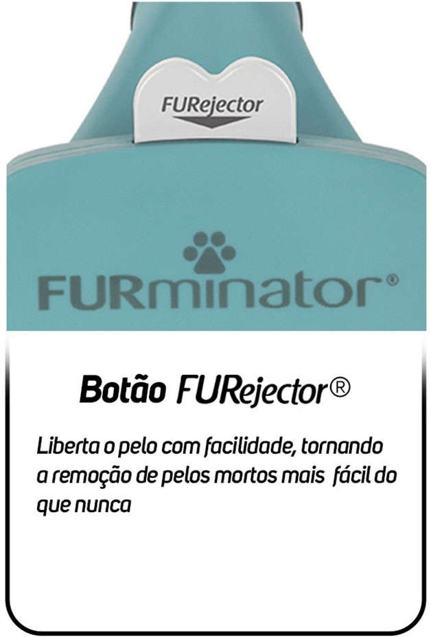 Escova Furminator New Gatos Pelo Longo - Tam. P