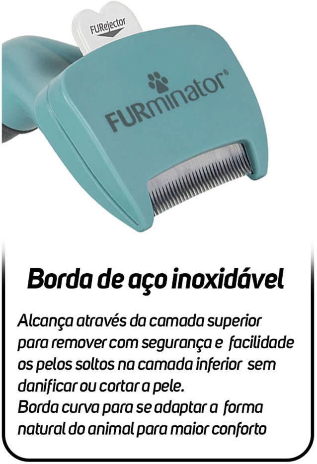 Escova Furminator New Gatos Pelo Longo - Tam. P