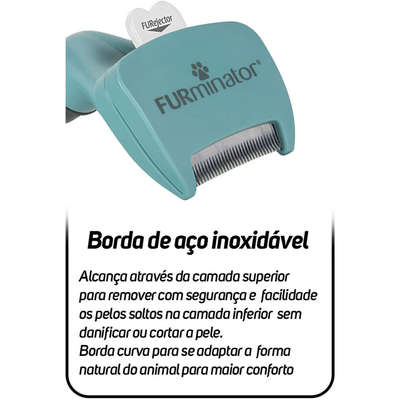 Escova Furminator New Gatos Pelo Longo