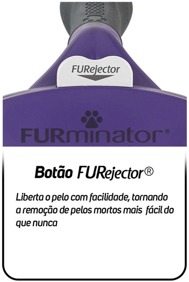 Escova Furminator New Gatos Pelo Longo - Tam. M/G