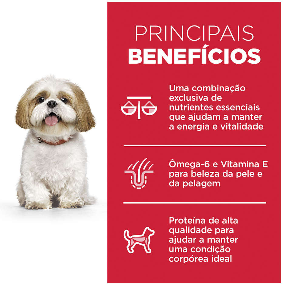 Ração Seca Hill's Science Diet Pedaços Pequenos para Cães Adultos 7+ Sênior - 6,8Kg