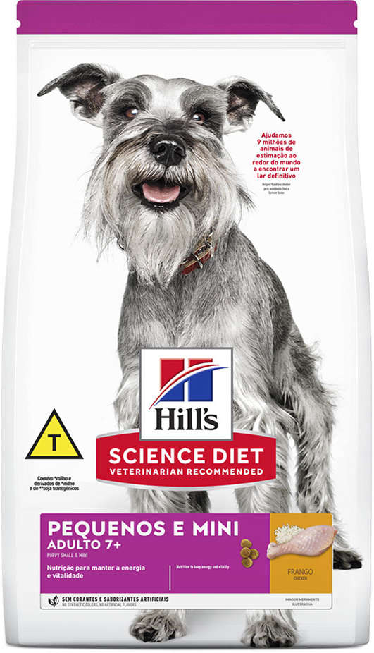 Ração Seca Hill's Science Diet para Cães Adultos 7+ Sênior Raças Minis e Pequenas - 2,04Kg
