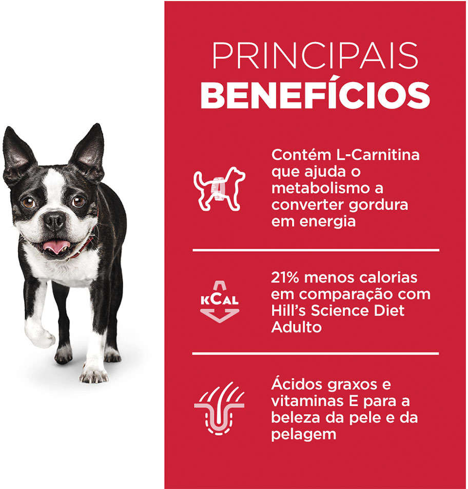 Ração Seca Hill's Science Diet Light Pedaços Pequenos para Cães Adultos - 2,27Kg