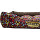 Cama Retangular Marrom com Estampa Floral
