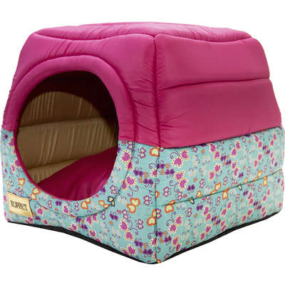 Cama Iglu 2 em 1 Rosa com Estampa Borboleta