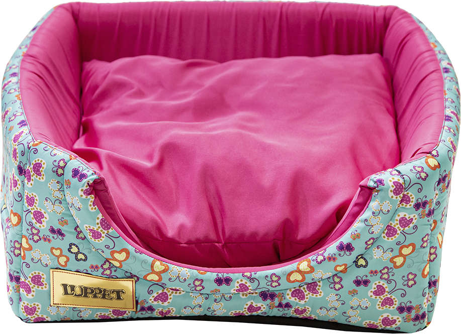 Cama Iglu 2 em 1 Rosa com Estampa Borboleta - Tam. G