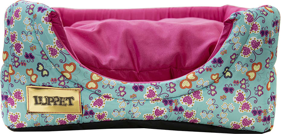 Cama Iglu 2 em 1 Rosa com Estampa Borboleta - Tam. G