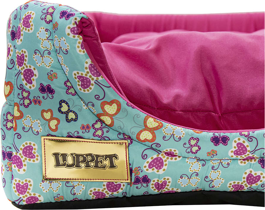 Cama Iglu 2 em 1 Rosa com Estampa Borboleta - Tam. G