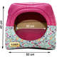 Cama Iglu 2 em 1 Rosa com Estampa Borboleta