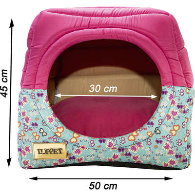 Cama Iglu 2 em 1 Rosa com Estampa Borboleta