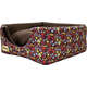 Cama Iglu 2 em 1 Luxo Marrom com Estampa Floral