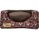 Cama Iglu 2 em 1 Luxo Marrom com Estampa Floral