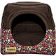 Cama Iglu 2 em 1 Luxo Marrom com Estampa Floral
