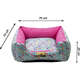 Cama Quadrada Rosa com Estampa Borboleta
