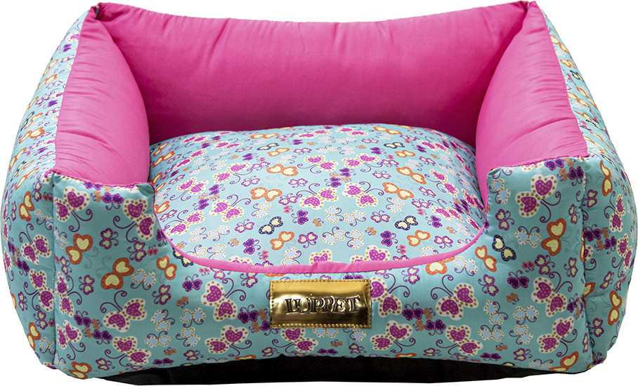 Cama Quadrada Rosa com Estampa Borboleta - Tam. GG