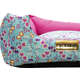 Cama Quadrada Rosa com Estampa Borboleta