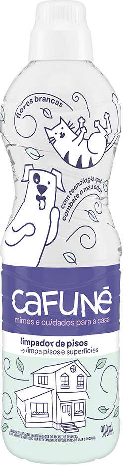 Limpador de Pisos Cafuné Flores Brancas - 900 mL