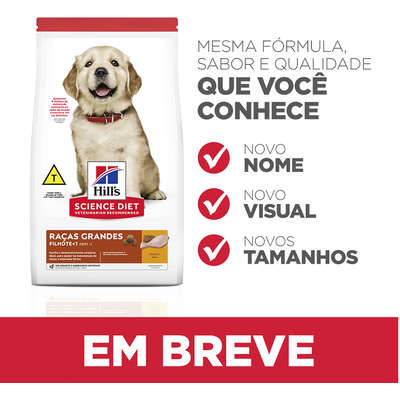 Ração Seca Hill's Science Diet para Cães Filhotes Raças Grandes