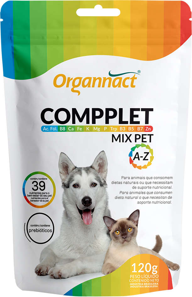 Suplemento Vitamínico Organnact Compplet Mix Pet A-Z - 120 g