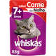 Ração Úmida Whiskas Sachê Carne ao Molho para Gatos Adultos Sênior 7 + Anos