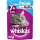 Ração Úmida Whiskas Sachê Peixe ao Molho para Gatos Sênior 7 + Anos