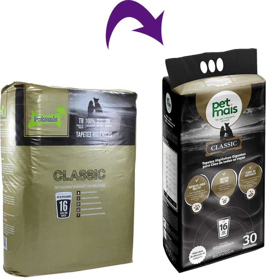 Tapete Higiênico Petmais Classic Super Premium - 30 Unidades