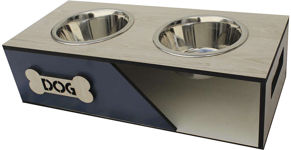 Comedouro Barcelona Azul para Cães e Gatos - Tam. M