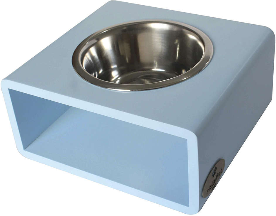 Comedouro Individual Modern Azul Bebê para Cães e Gatos - Tam. G