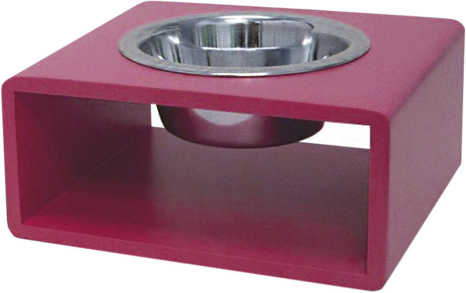 Comedouro Modern Individual Pink para Cães e Gatos - Tam. G
