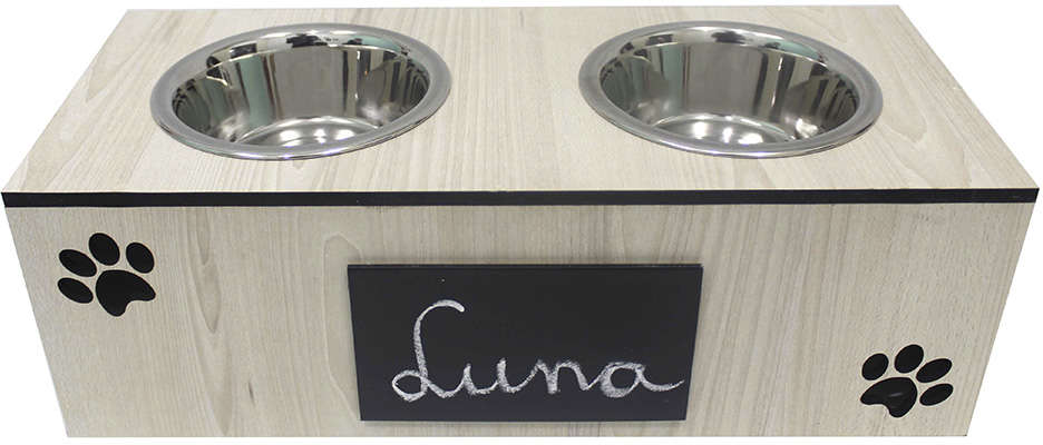 Comedouro Lousa Duplo Tokai para Cães e Gatos - Tam. M