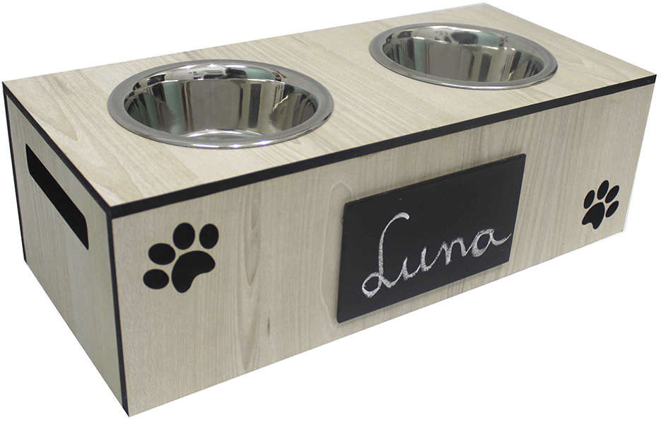 Comedouro Lousa Duplo Tokai para Cães e Gatos - Tam. M
