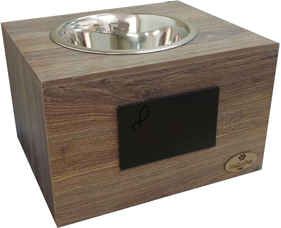 Comedouro Wood Individual para Cães e Gatos - Tam. M