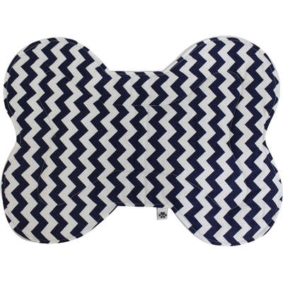 Jogo Americano Osso Chevron Marinho e Vermelho