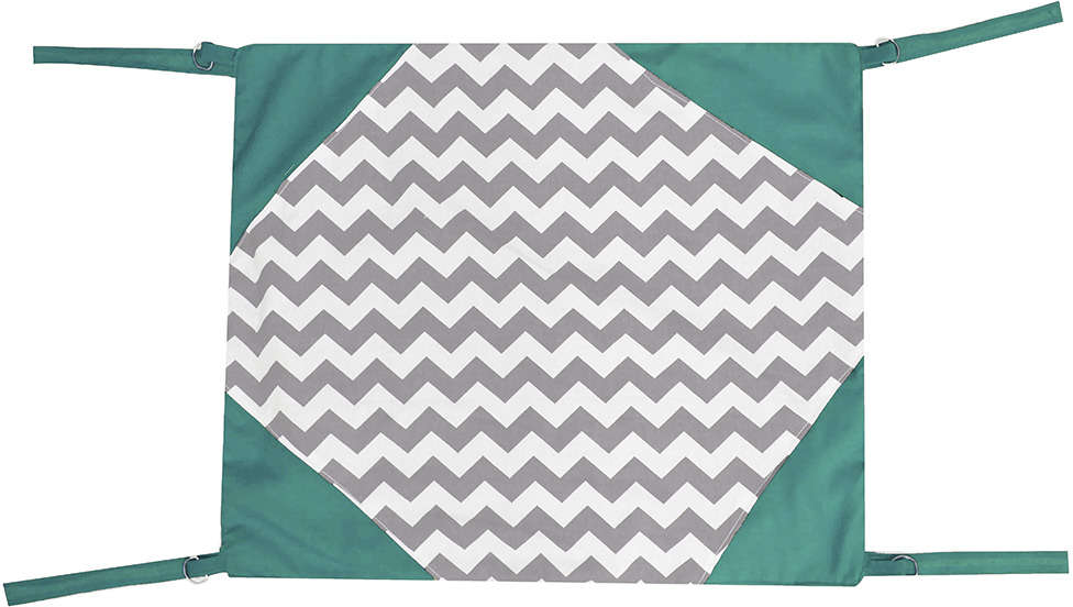 Rede Chevron Cinza e Menta para Gatos - Tam. Único