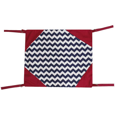 Rede Chevron Marinho e Vermelho para Gatos