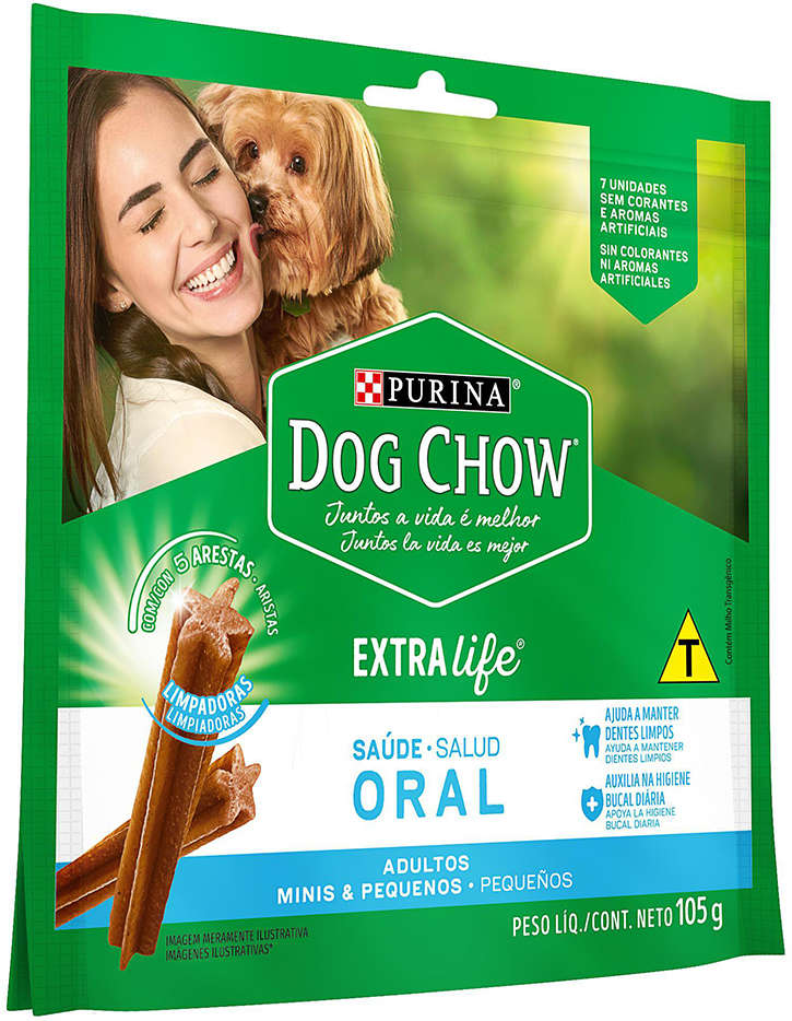 Petisco Purina Dog Chow Dog Chow para Cães Adultos Porte Mini e Pequeno Sabor Frango - 7 Unidades