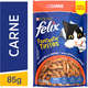 Ração Úmida Nestlé Purina Felix Fantastic Tiritas Carne para Gatos Adultos