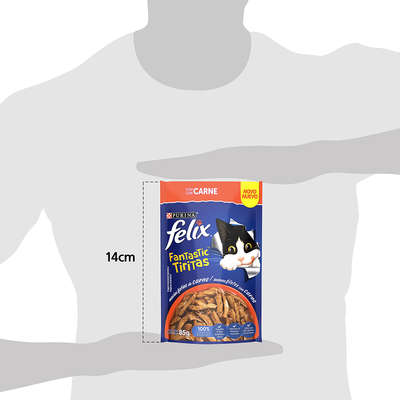 Ração Úmida Nestlé Purina Felix Fantastic Tiritas Carne para Gatos Adultos
