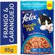 Ração Úmida Nestlé Purina Felix Fantastic Mix Frango & Molho Sabor Caranguejo para Gatos Adultos