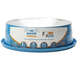 Comedouro Ergonômico NF Pet Mr. Bigode Antiformigas Azul para Gatos