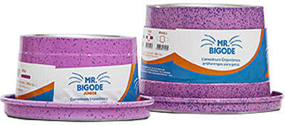 Comedouro Ergonômico NF Pet Mr. Bigode Antiformigas Rosa para Gatos - 250 mL