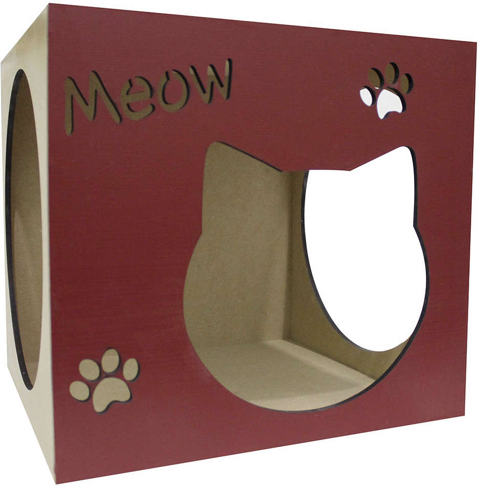 Nicho Meow Vermelho para Gatos - Tam. Único