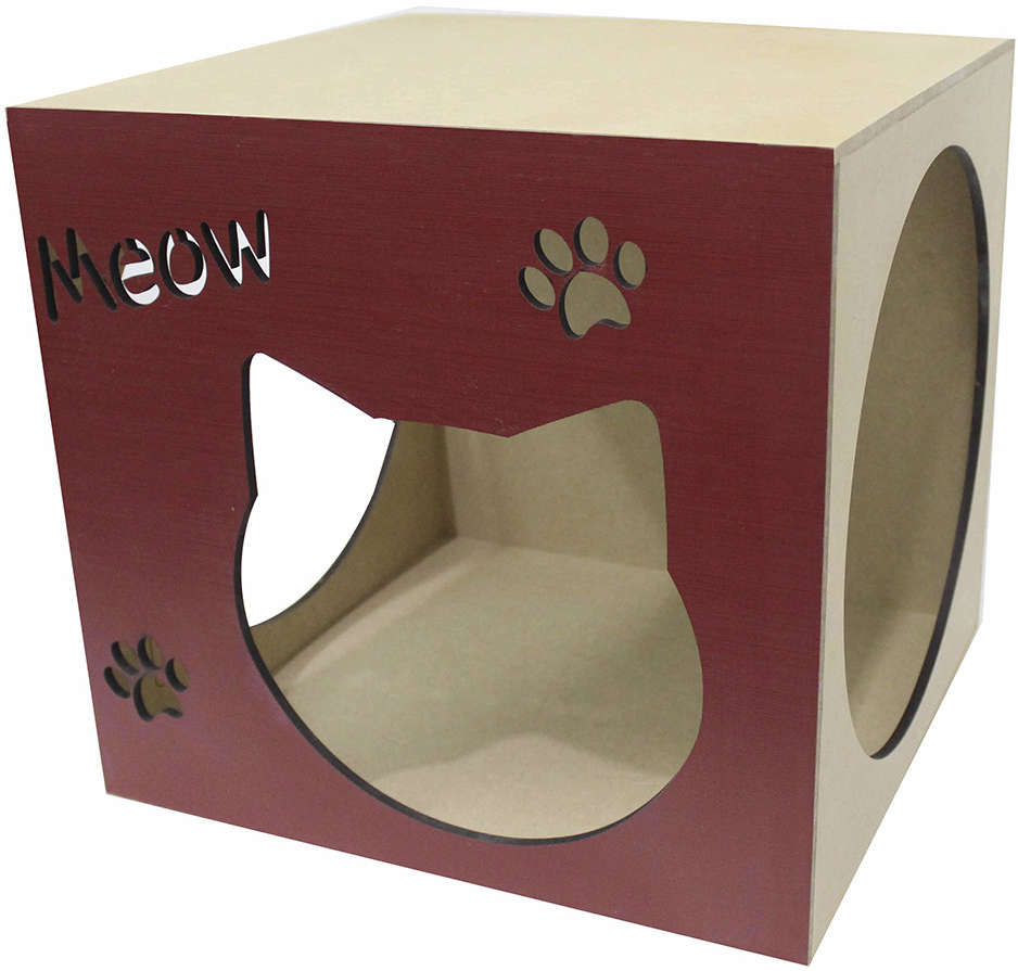 Nicho Meow Vermelho para Gatos - Tam. Único